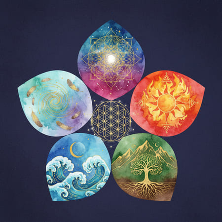 پنج عنصر و ویژگی‌های آن‌ها