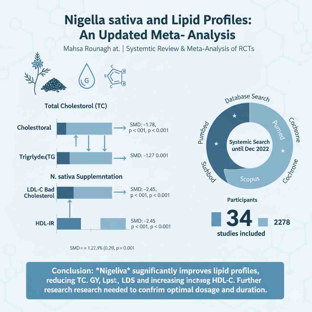 Effects of Nigella sativa supplementation on lipid profiles in adults: An updated systematic review and meta-analysis of randomized controlled trials