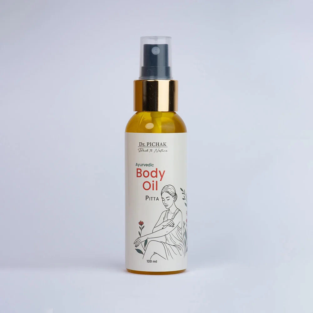 bodyoil-pitta روغن بدن آیورودایی پیتا دکتر پیچک | Pitta Body Oil | روغن خنککننده و آرامبخش پوست حساس - تصویر 1
