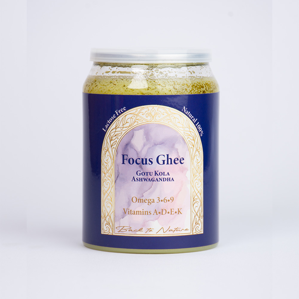 focus-ghee-01 گیباتر تمرکز دکتر پیچک | Focus Ghee | گیباتر حاوی آشواگاندا و گوتو کولا برای تمرکز و عملکرد ذهنی - تصویر 1